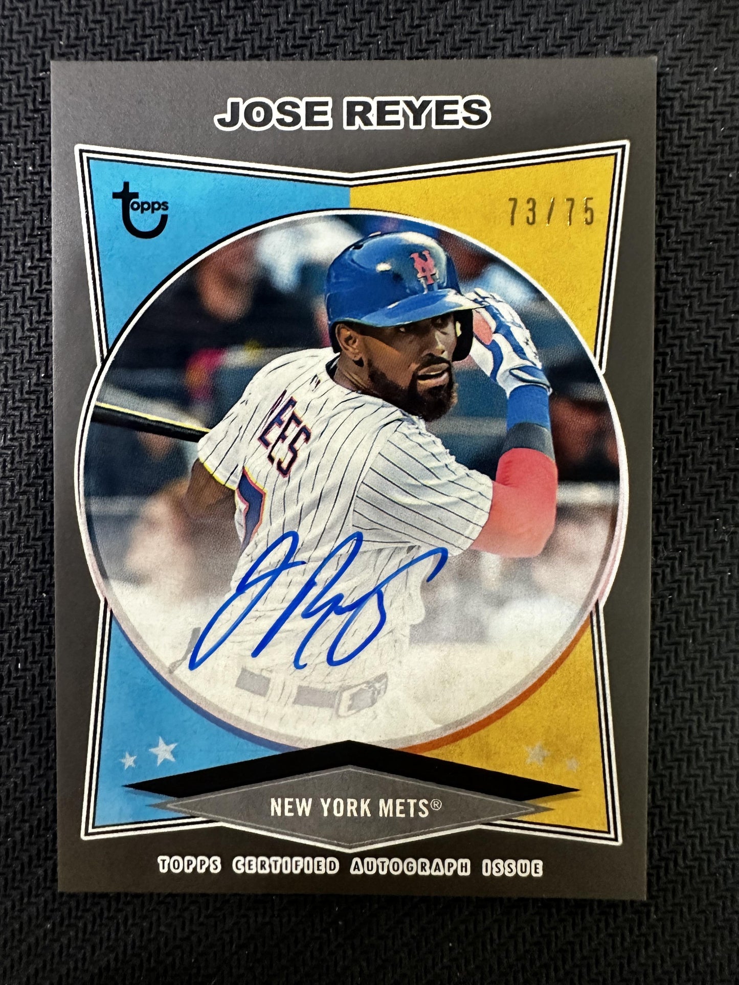 #AC-JRE Jose Reyes 2023 Topps Brooklyn Collection /75 New York Mets Auto Black