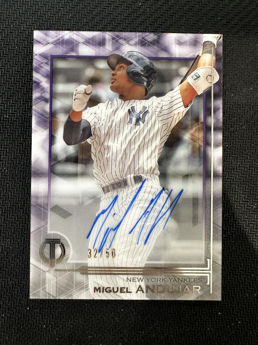 #TA-MA Miguel Andujar 2019 Topps Tribute /50 New York Yankees Auto Purple