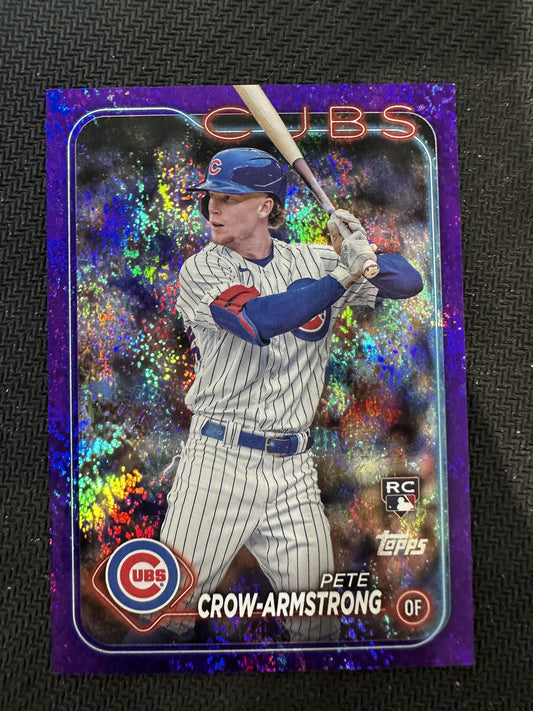 #407 Pete Crow-Armstrong 2024 Topps /799 Chicago Cubs Purple Holofoil