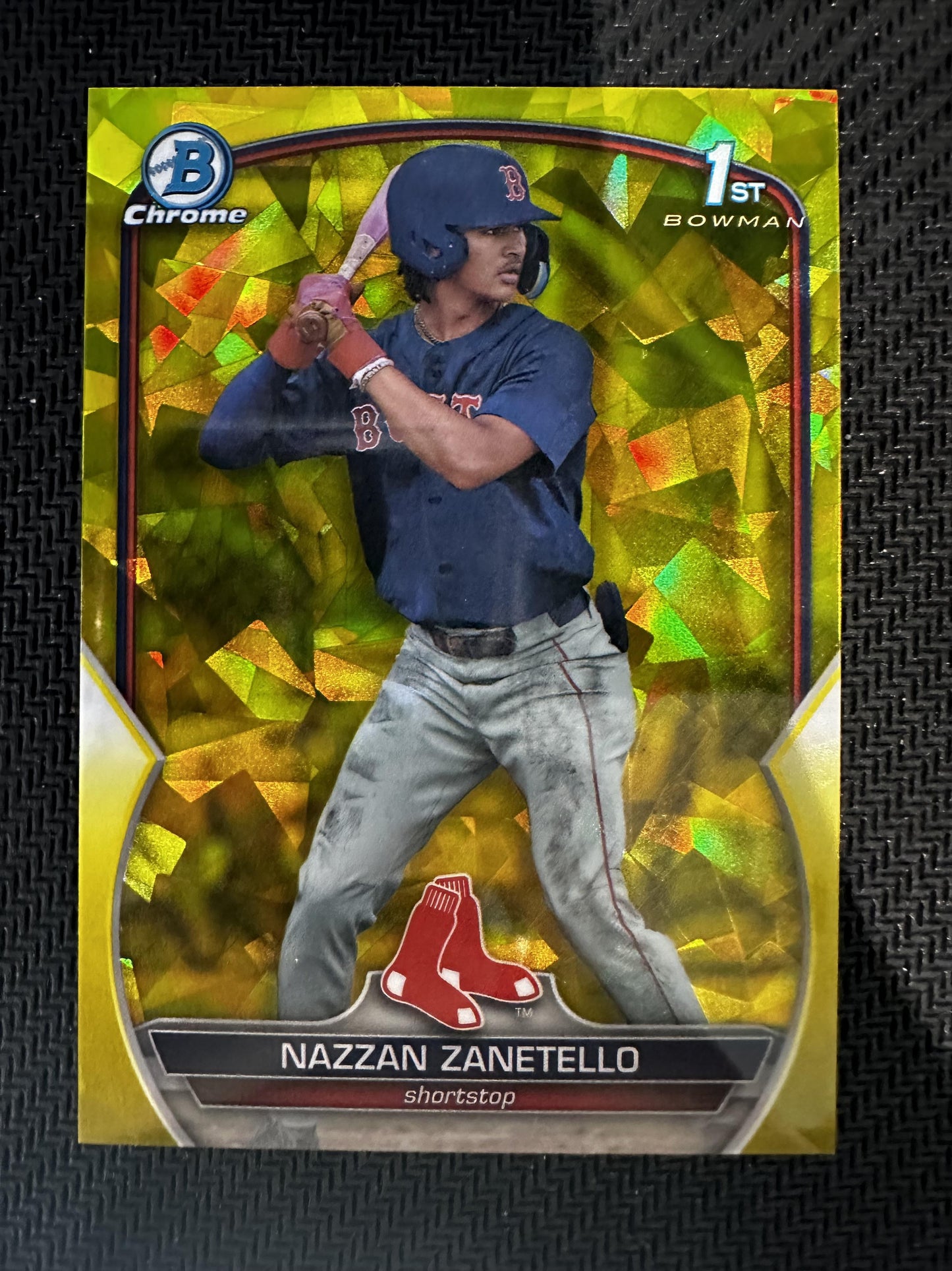 #BDC-3 Nazzan Zanetello 2023 Bowman Draft /75 Boston Red Sox Chrome Yellow