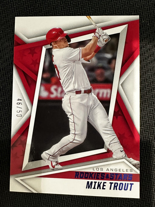 #16 Mike Trout 2022 Panini Chronicles SN #/50 Los Angeles Angels Blue