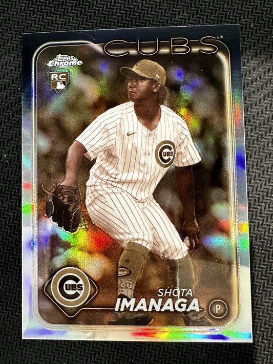 #121 Shota Imanaga 2024 Topps Chrome RC Rookie Chicago Cubs sports