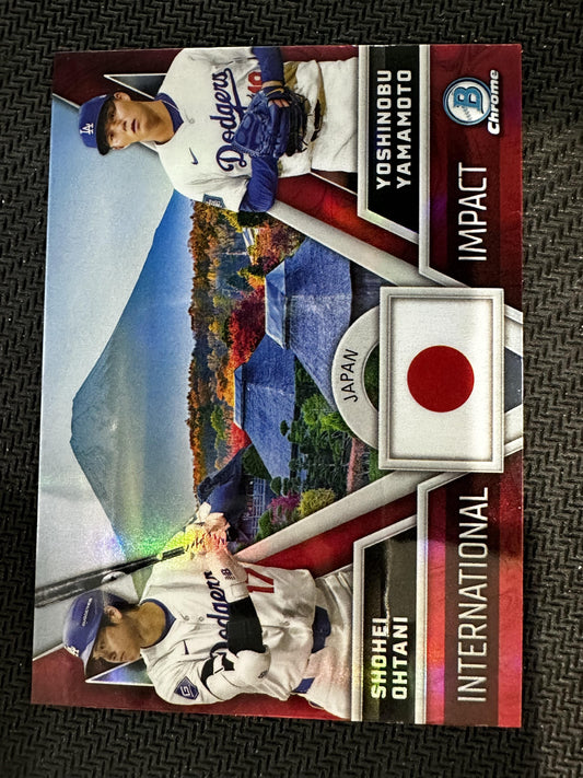 #II-1 Ohtani / Yamamoto 2024 Bowman Chrome Dodgers International Impact