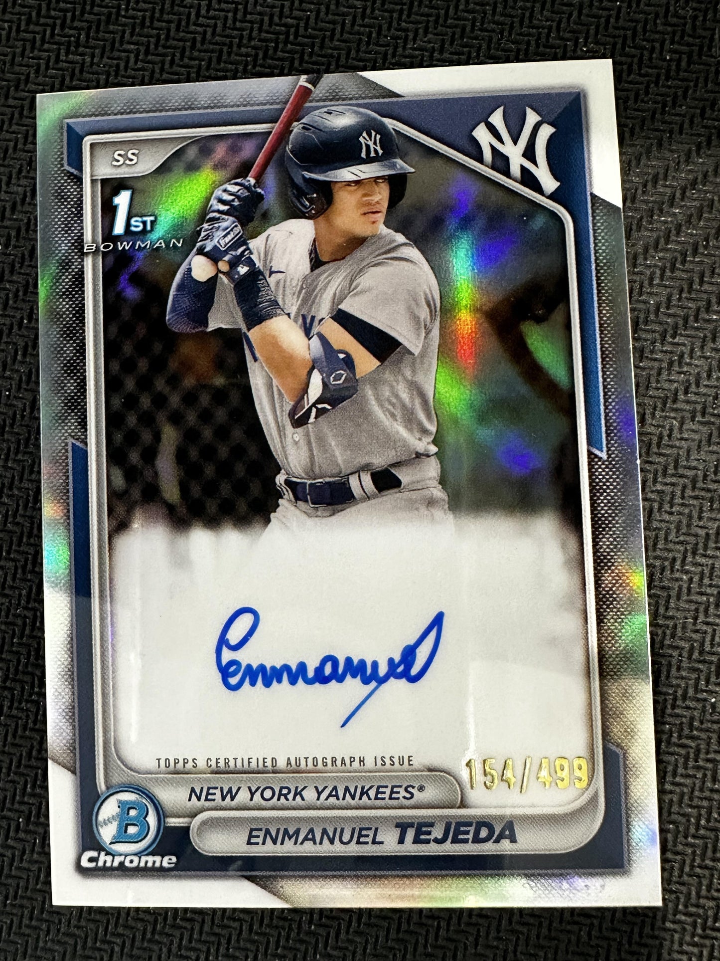 #CPA-ETE Enmanuel Tejed 2024 Bowman Yankees Chrome Prospects Auto