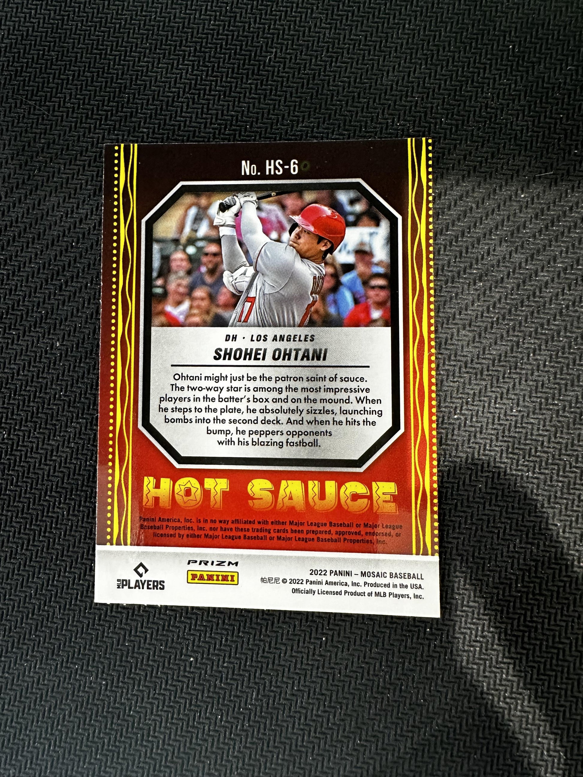 #HS-6 Shohei Ohtani 2022 Panini Mosaic Los Angeles Angels Hot Sauce