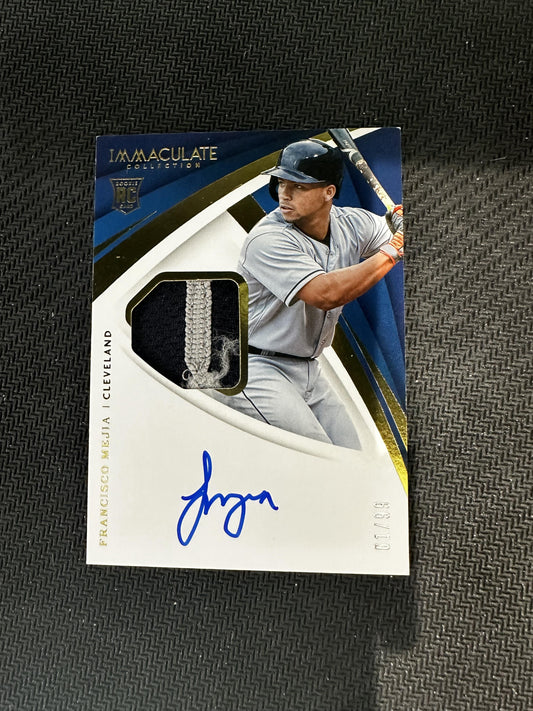 #12 Francisco Mejia 2018 Panini Immaculate Collection Auto/99 Indians