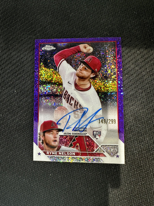 #RA-RN Ryne Nelson 2023 Topps Chrome AU,SN Auto #/299 Arizona Diamondbacks