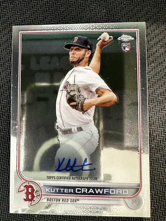 #RA-KCR Kutter Crawford 2022 Topps Chrome Red Sox Auto