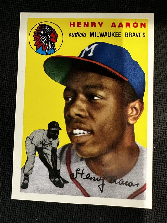 #128 Henry Aaron 1994 Topps Archives 1954 Milwaukee Braves sports