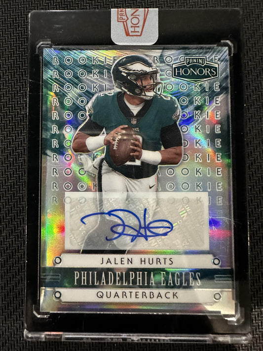 #5 Jalen Hurts 2020 Panini Honors AU,SN Auto #/49 Eagles 2002 Honors Signatures