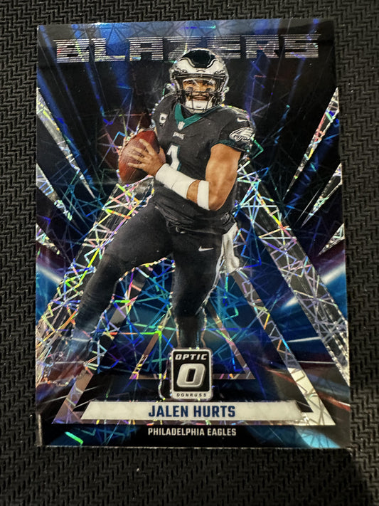 #1 Jalen Hurts 2023 Donruss Optic Philadelphia Eagles sports Blazers