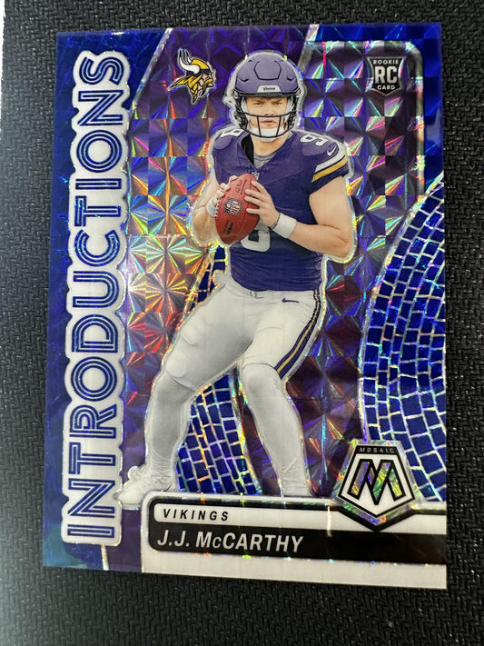 #5 J.J. McCarthy 2024 Panini Mosaic Introductions Blue /99