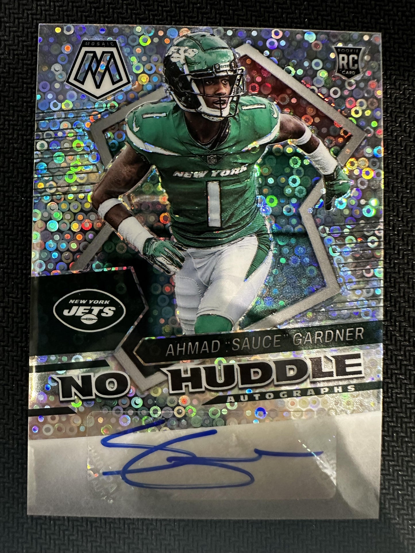 #ANH-AG Ahmad "Sauce" Gardner 2022 Panini Mosaic AU Auto New York Jets No Huddle