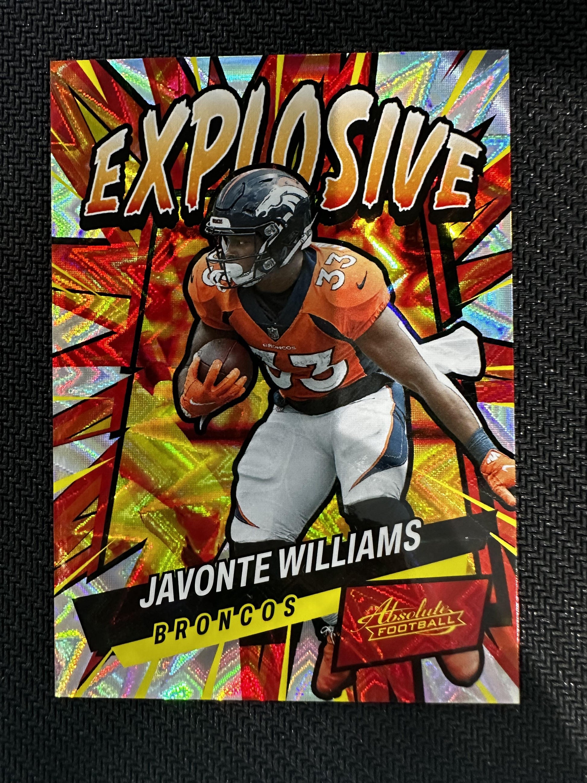 #E22 Javonte Williams 2022 Panini Absolute Denver Broncos sports Explosive