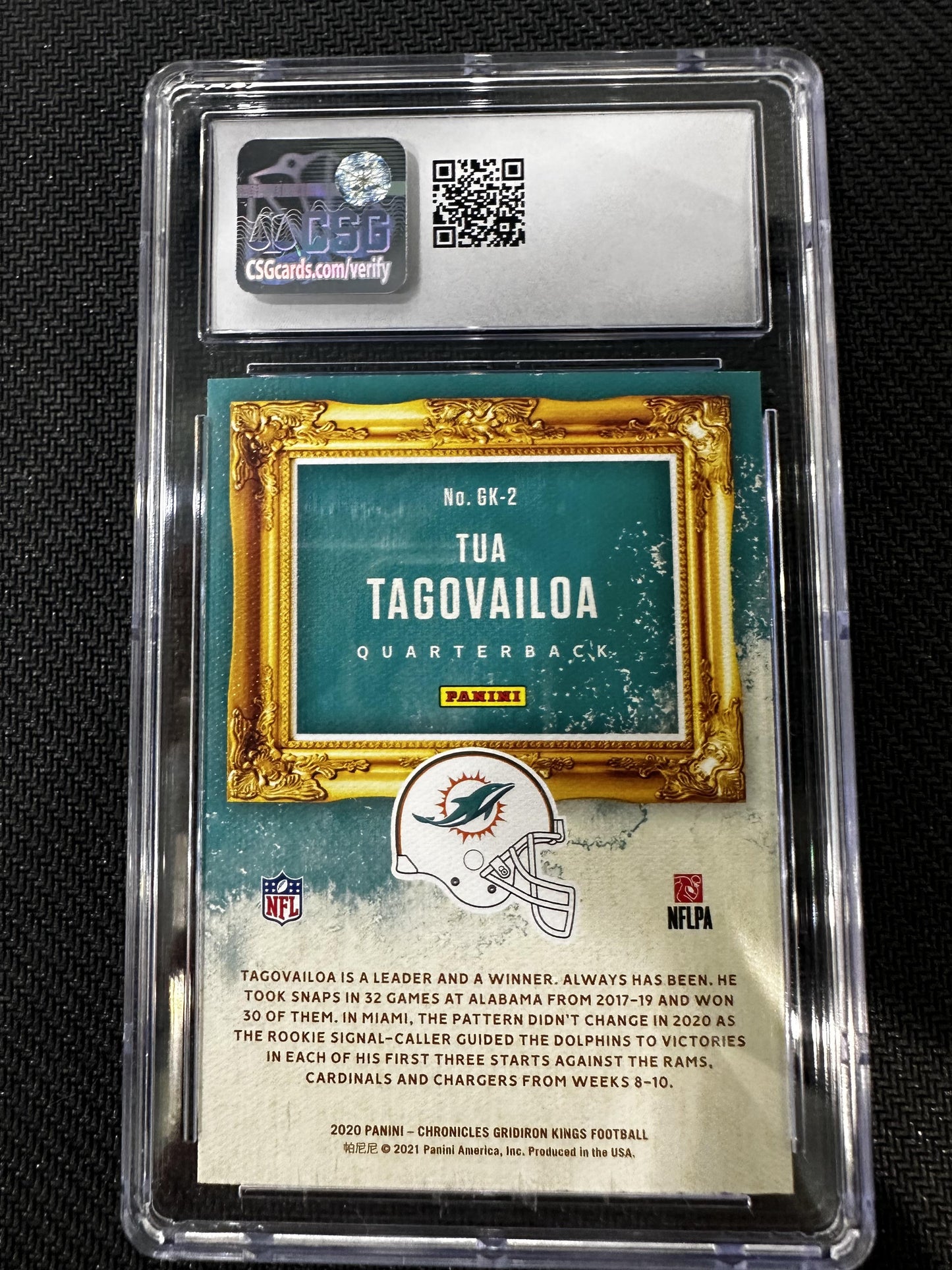 #GK-2 Tua Tagovailoa 2020 Panini Chronicles Miami Dolphins sports Gridiron Kings