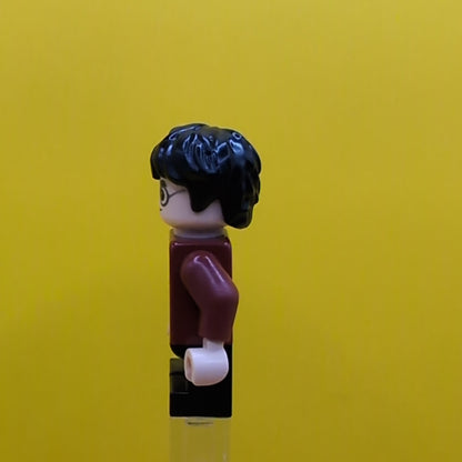 Harry potter hp233 Dark Red Plaid Flannel Shirt Black Short Legs