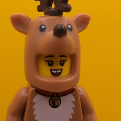 Reindeer Costume col23-4 Series 23 (complete Set with Stand and Accessories) CMF Minifigure Lego