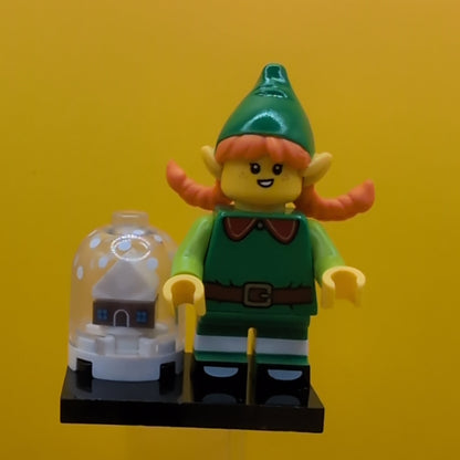 Holiday Elf col23-5 Series 23 (complete Set with Stand and Accessories) CMF Minifigure Lego