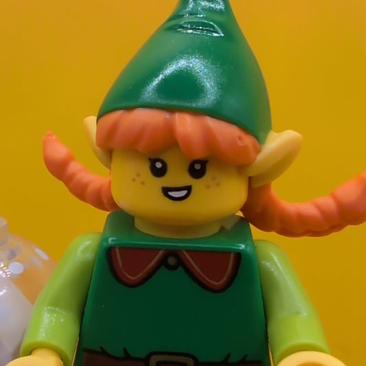 Holiday Elf col23-5 Series 23 (complete Set with Stand and Accessories) CMF Minifigure Lego