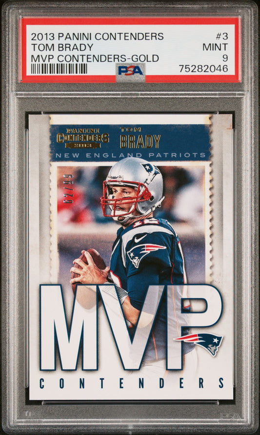 #3 Tom Brady 2013 Panini Contenders Mvp Contenders 9 Mvp Contenders-Gold