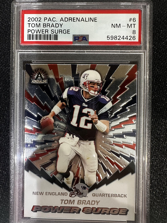 #6 Tom Brady 2002 Pacific Adrenaline Power Surge 8 NM-MT sports Power Surge