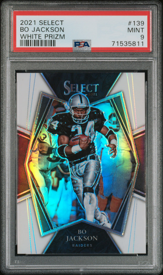 #139 Bo Jackson 2021 Panini Select 9 MT sports White Prizm