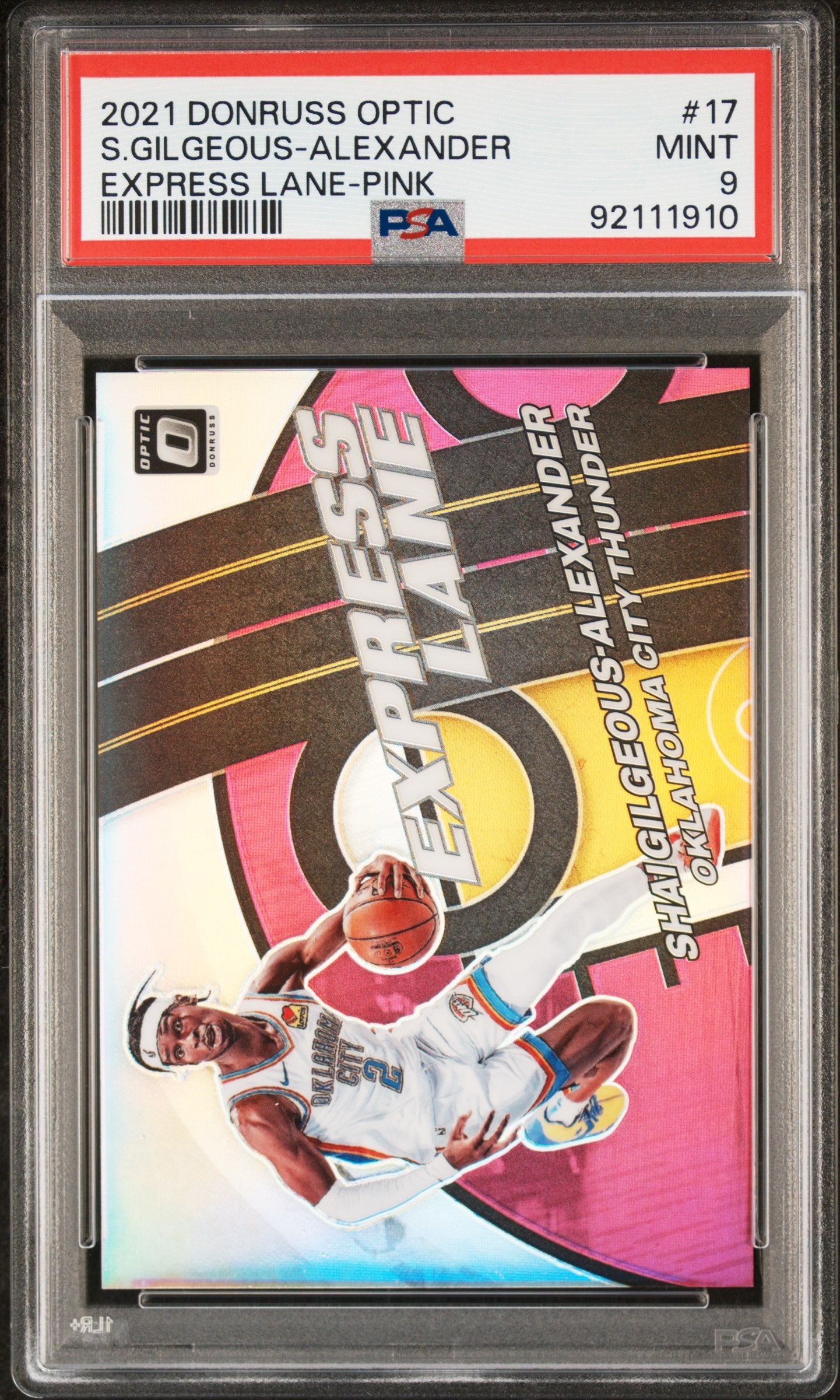 #17 S.Gilgeous-Alexander 2021 Panini Donruss Optic Express Lane 9 Pink