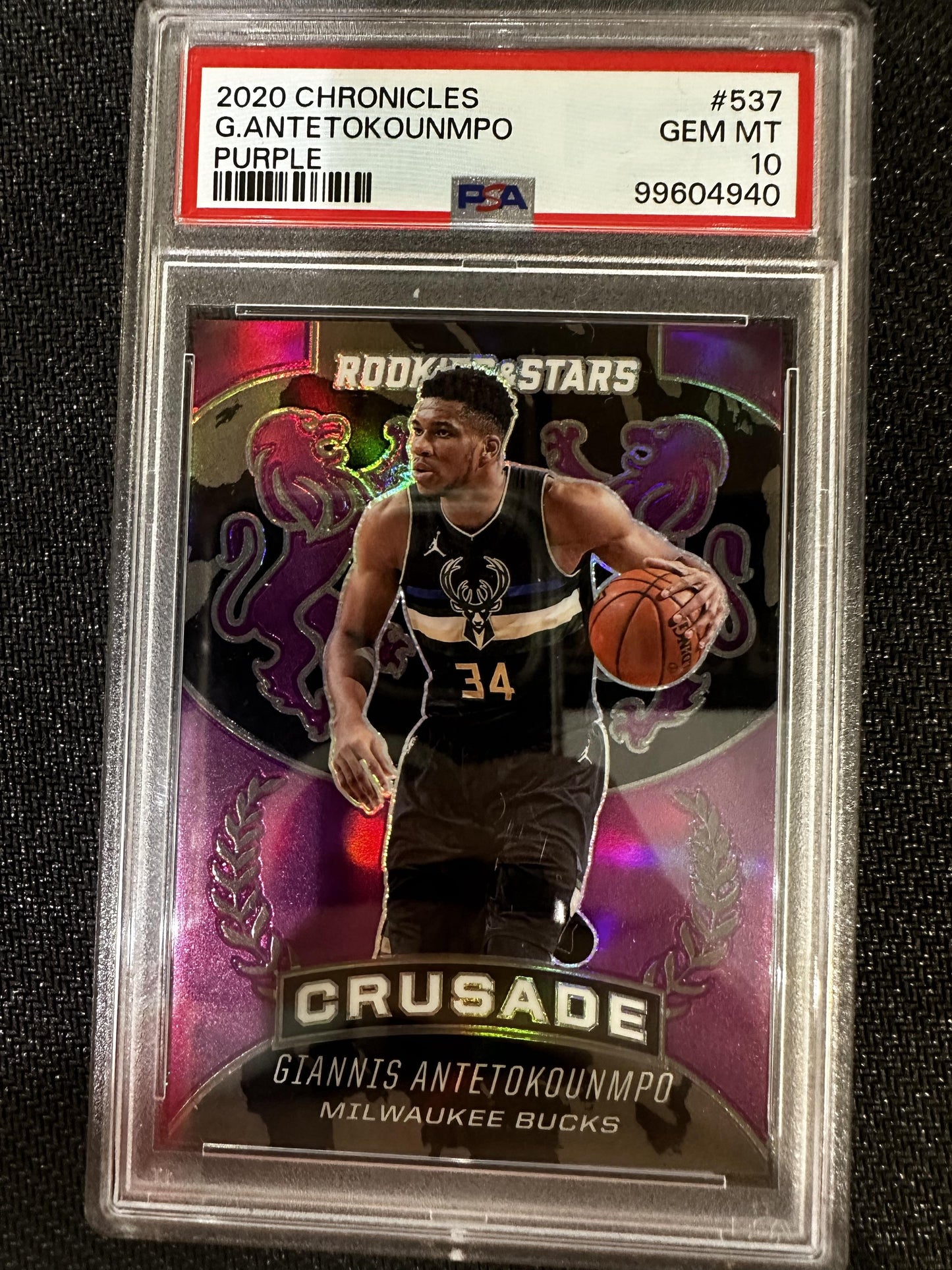 #537 Giannis Antetokounmpo 2020-21 Panini Chronicles /49 Milwaukee Bucks Purple