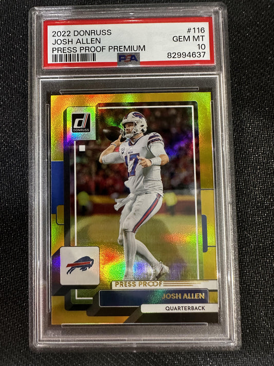 #116 Josh Allen 2022 Donruss Buffalo Bills sports