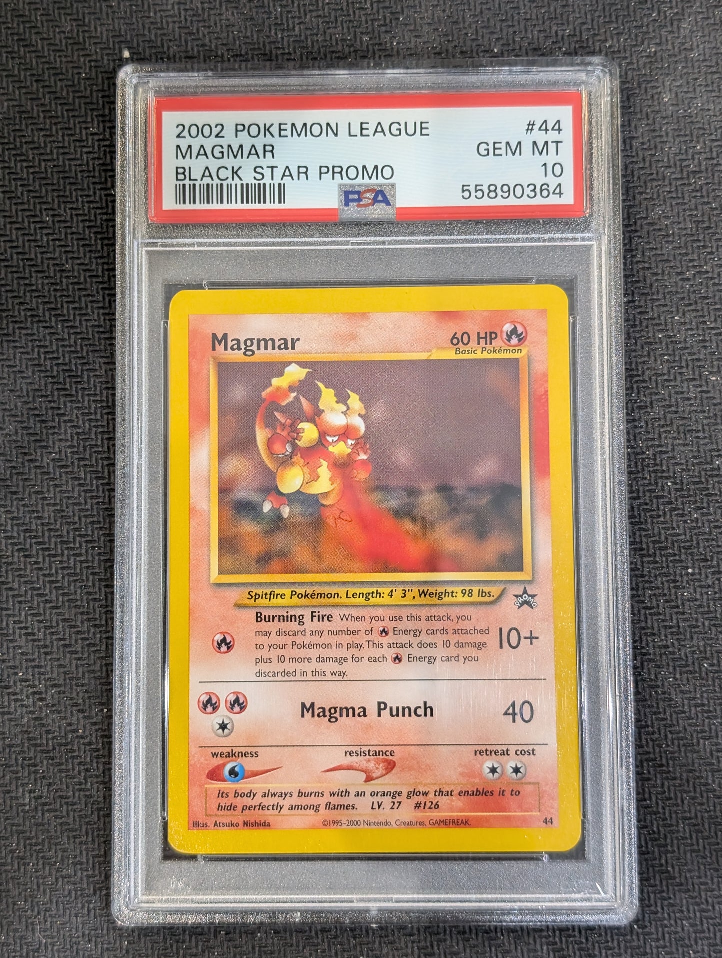 #44/53 Magmar WoTC Promo PSA 10