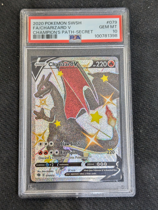 #79/73 Charizard V (Secret) Champion's Path PSA 10