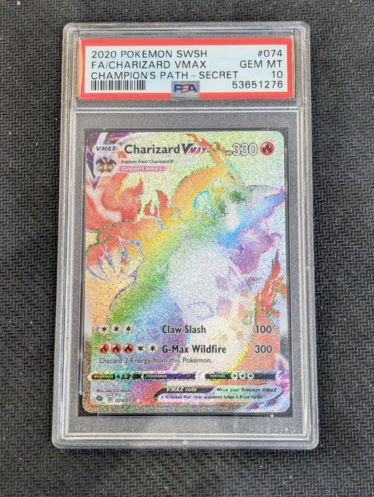 #74/73 Charizard VMAX (Secret) Champion's Path PSA 10