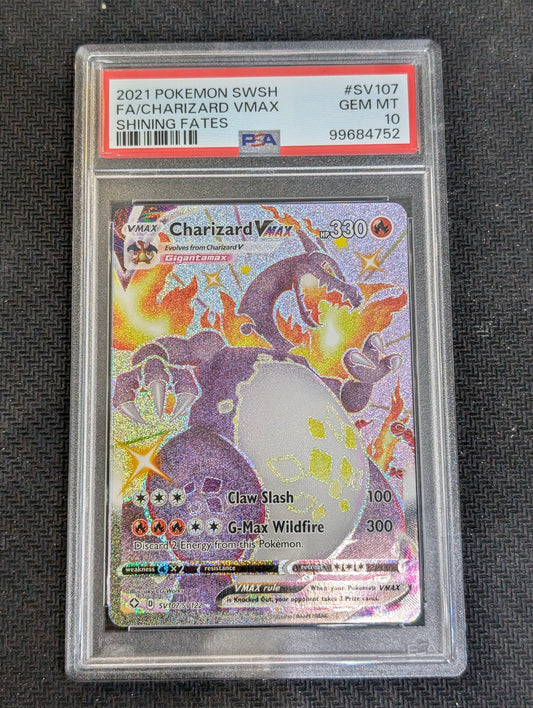 #SV107/SV122 Charizard VMAX Shining Fates: Shiny Vault Shiny PSA 10