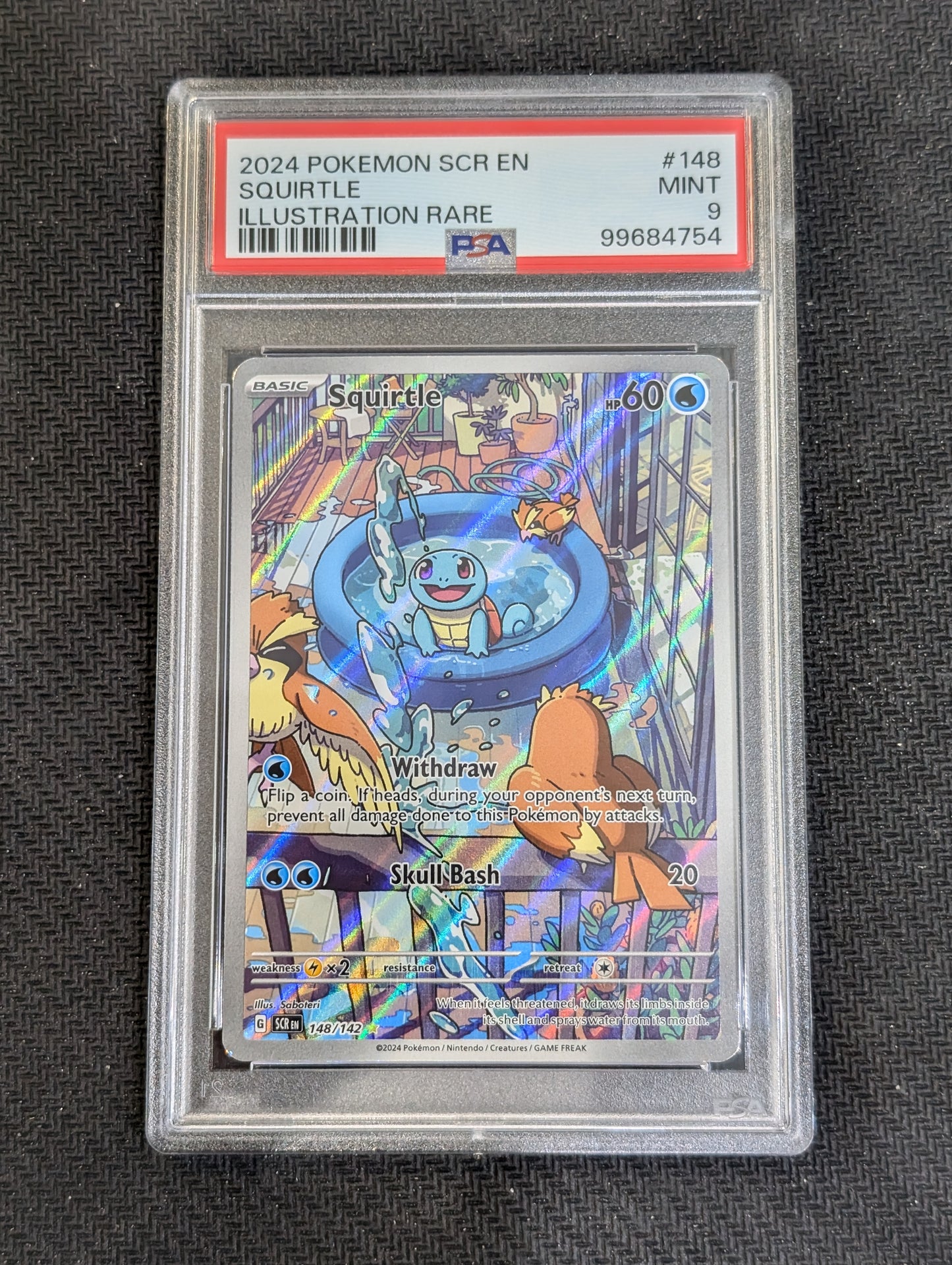 #148/142 Squirtle SV07: Stellar Crown MT PSA 9