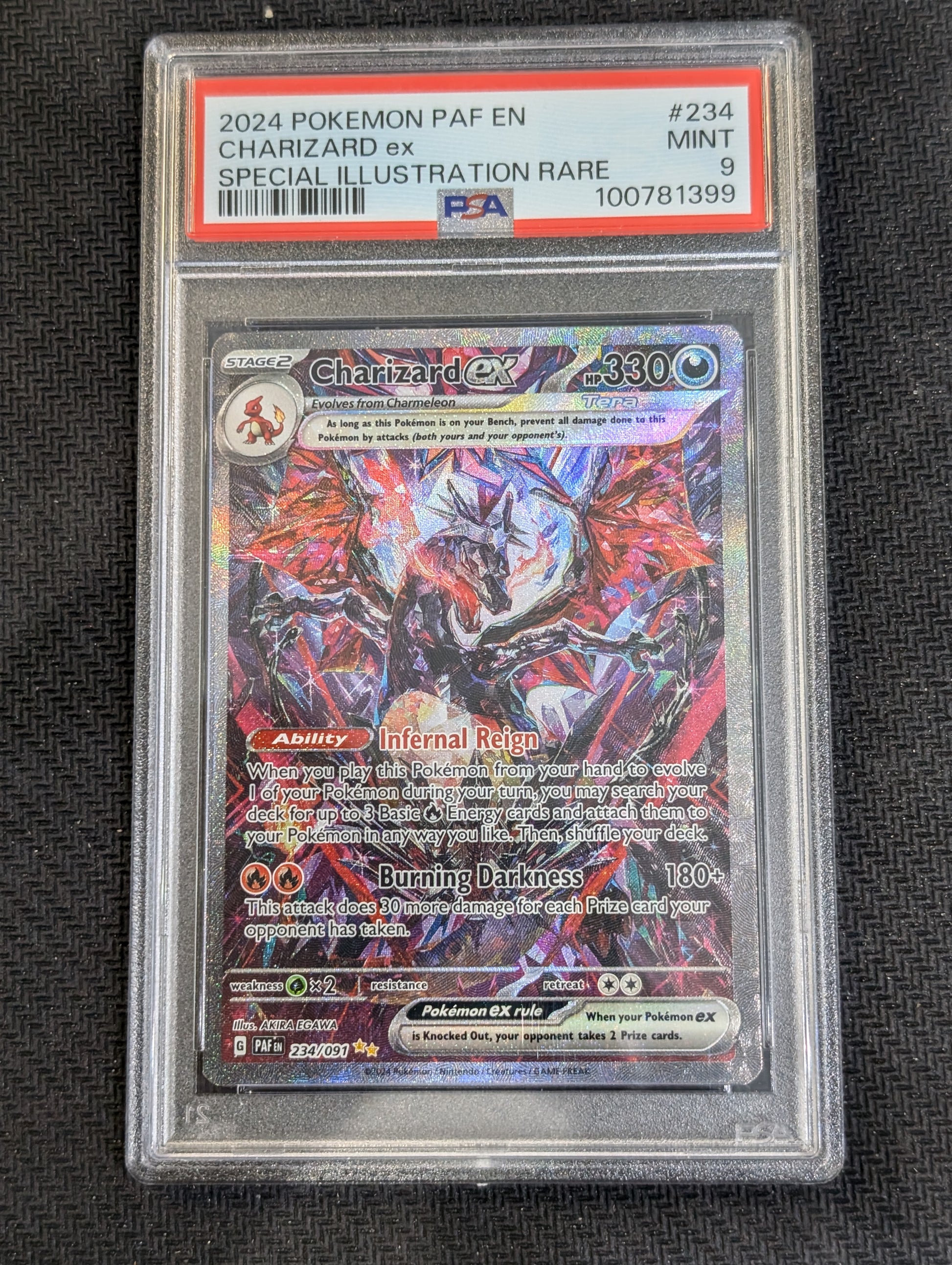 #234/091 Charizard ex SV: Paldean Fates PSA 9