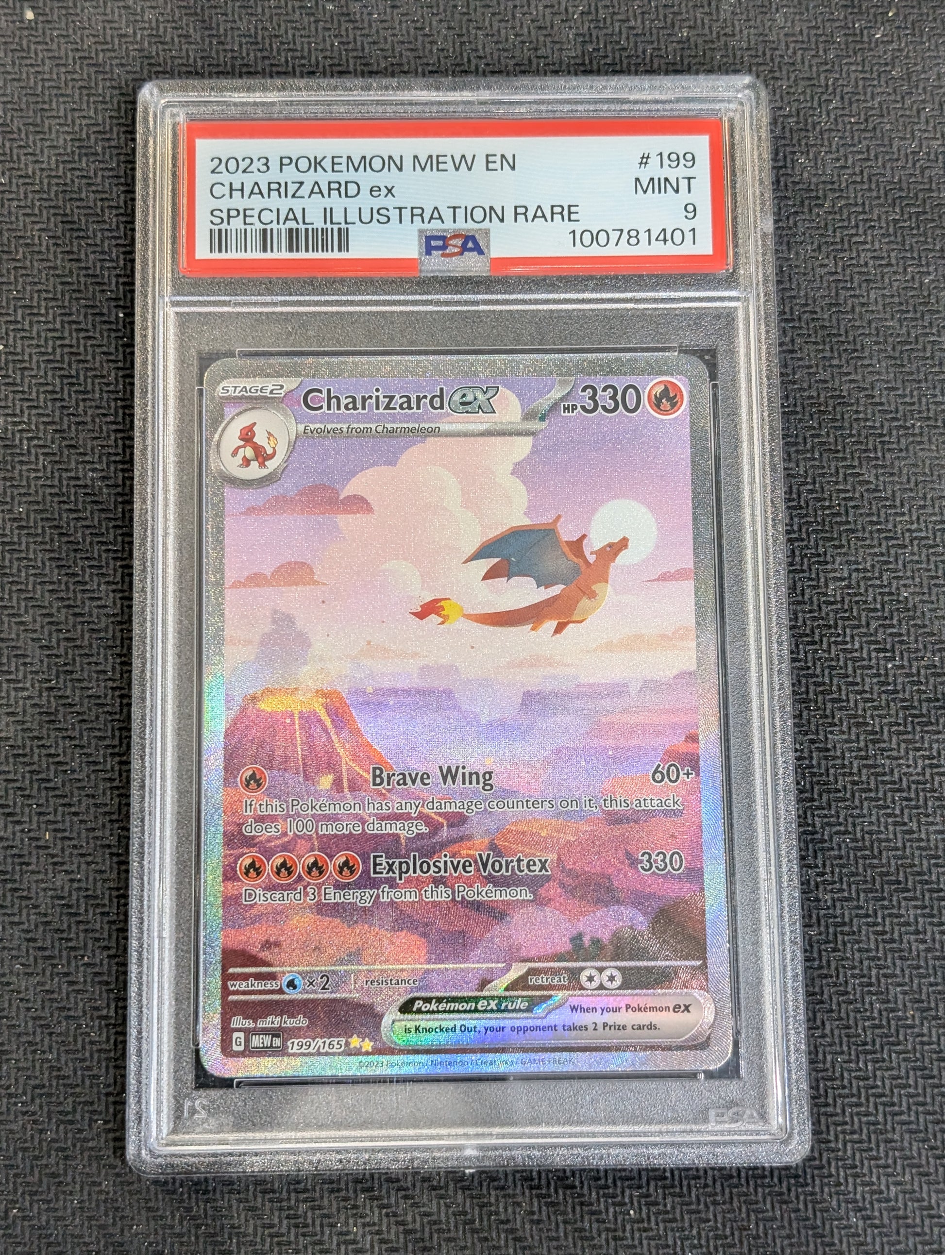 #199/165 Charizard ex 151 PSA 9