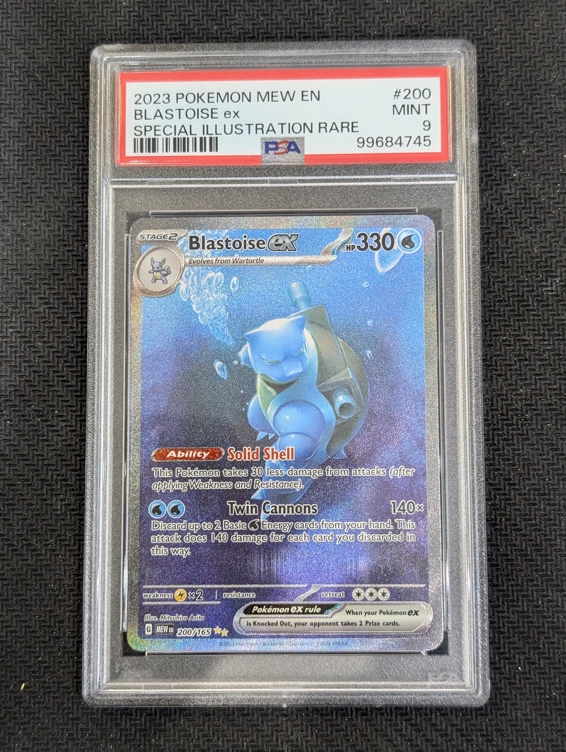 #200/165 Blastoise ex 151 PSA 9 2