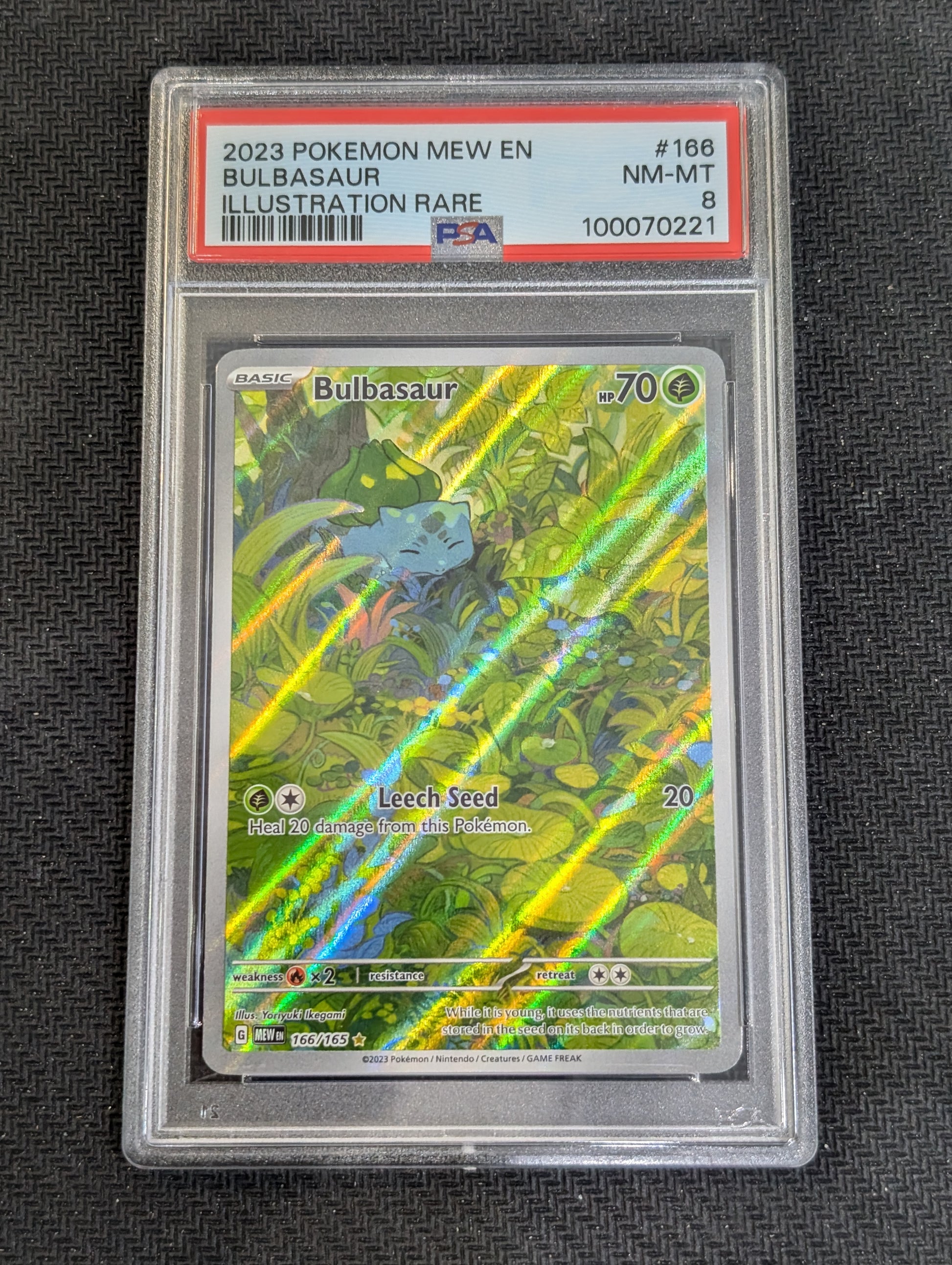 #166/165 Bulbasaur 151 PSA 8