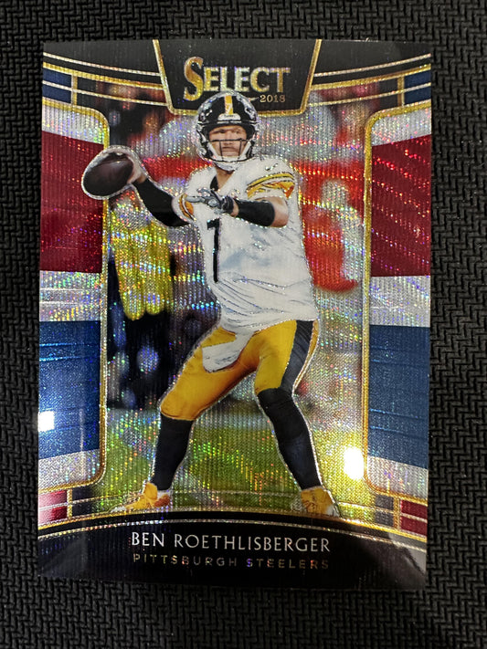 #11 Ben Roethlisberger 2018 Panini Select SN #/199 Pittsburgh Steelers Tri-Color