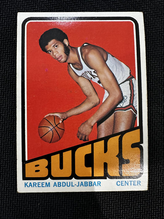 #100 Kareem Abdul-Jabbar 1972-73 Topps Milwaukee Bucks sports