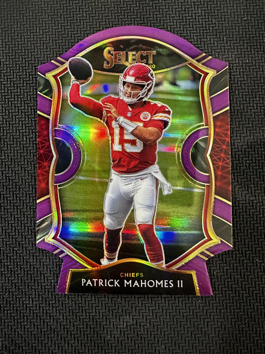 #2 Patrick Mahomes II 2020 Panini Select Kansas City Chiefs Purple Die Cut