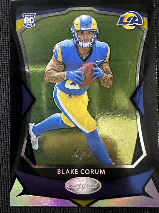 #160 Blake Corum 2024 Panini Certified Mirror Black 1/1