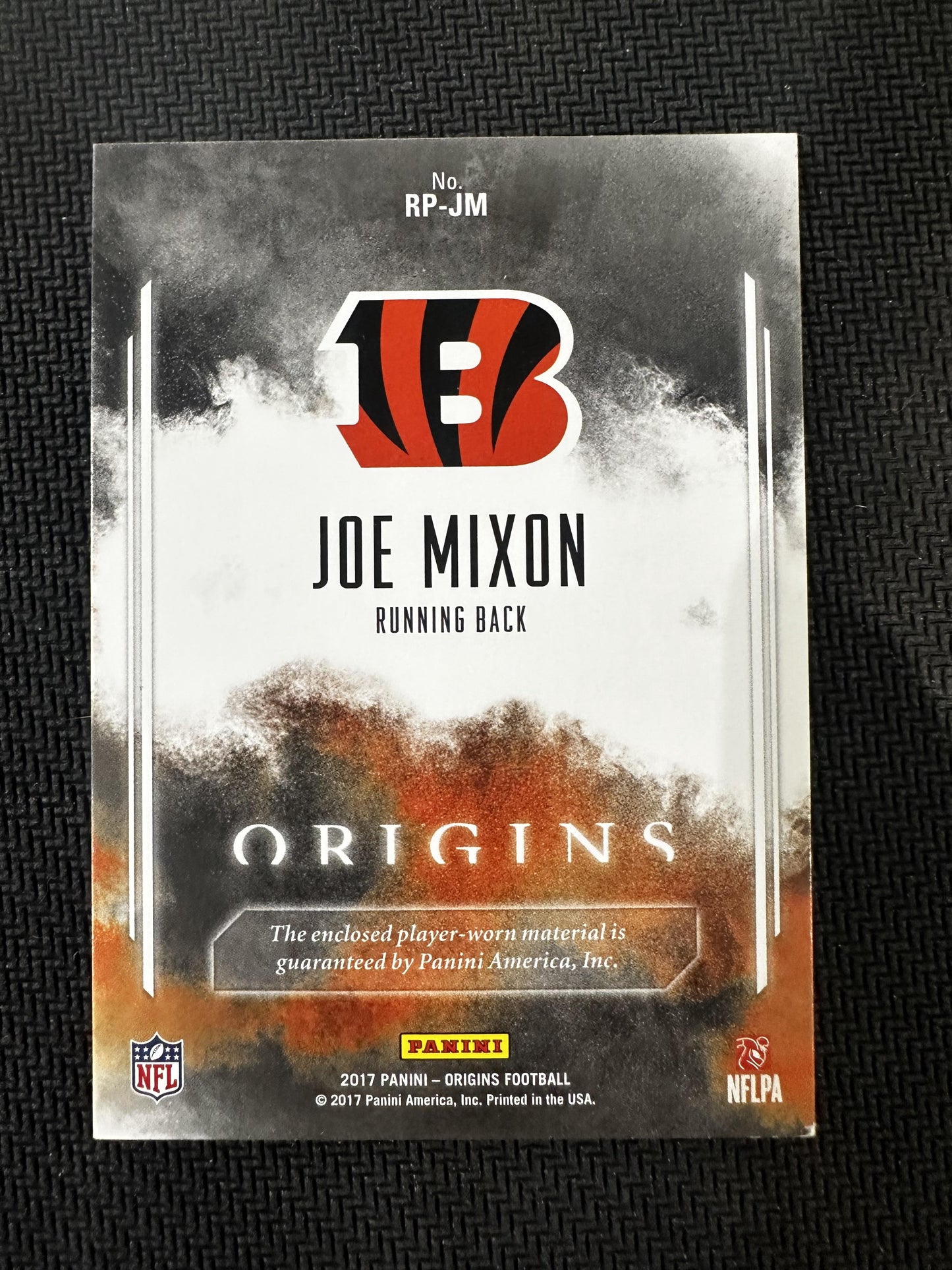 #RP-JM Joe Mixon 2017 Panini Origins /49 Cincinnati Bengals Rookie Patches Blue