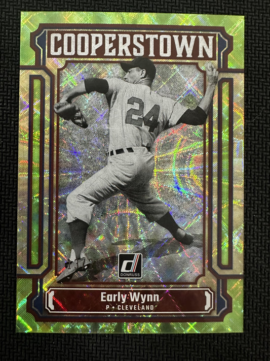 #CT18 Early Wynn 2023 Donruss SN #/25 Cleveland Indians sports Cooperstown Green