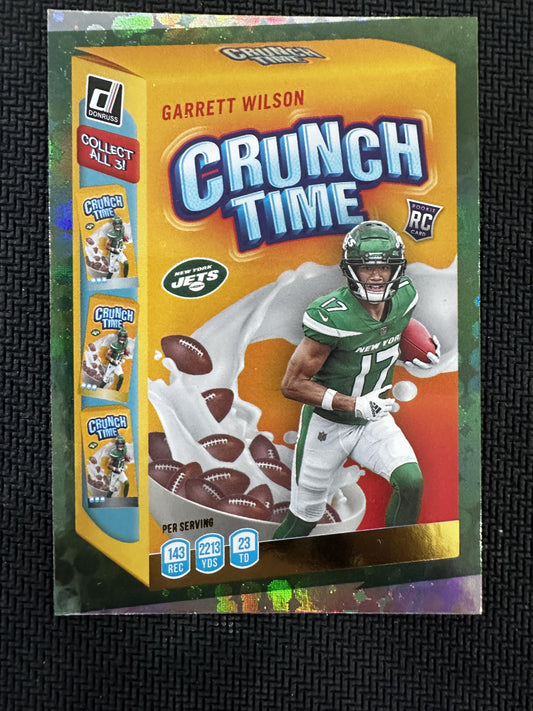 #CT-15 Garrett Wilson 2022 Donruss New York Jets sports Crunch Time Galactic