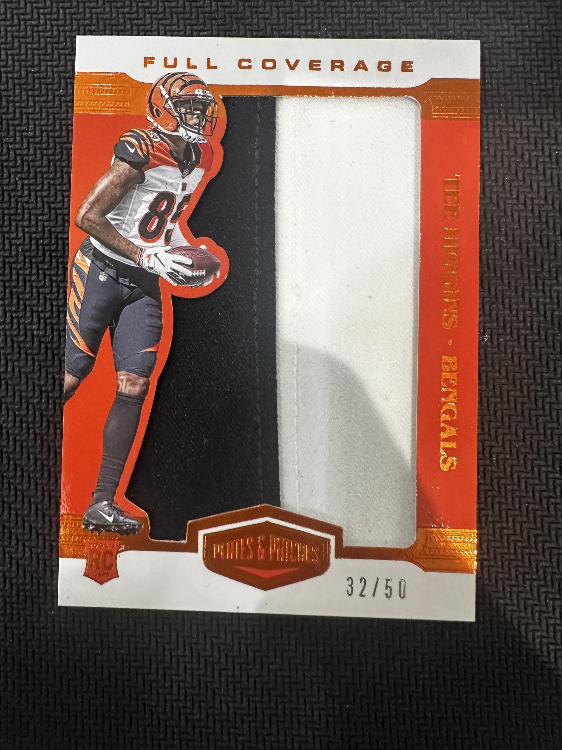 2020 Panini Plates & Patches #FC-10 Tee Higgins Full Coverage Orange #/50