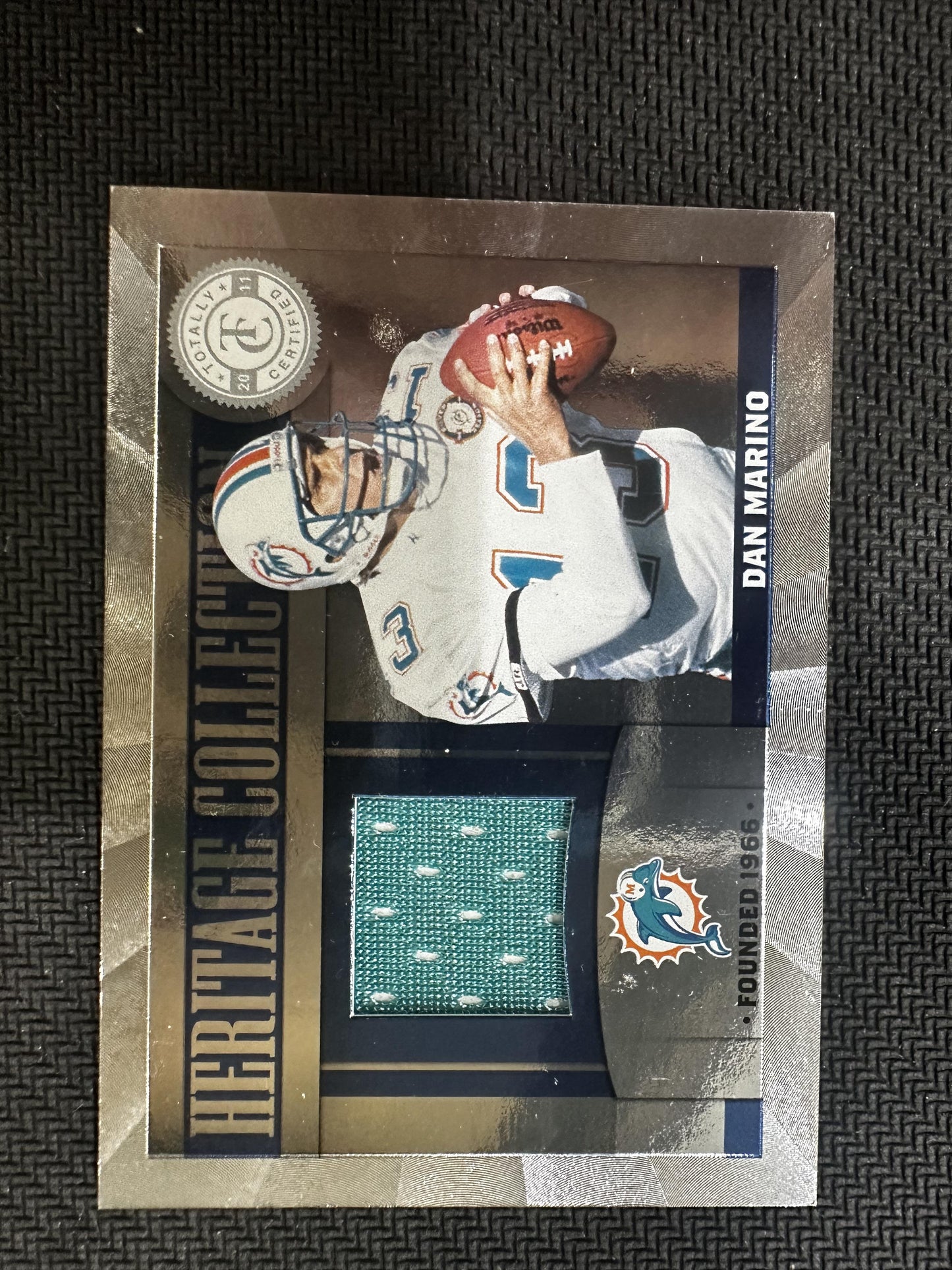 2011 Panini Totally Certified #10 Dan Marino Heritage Collection Jerseys #/249