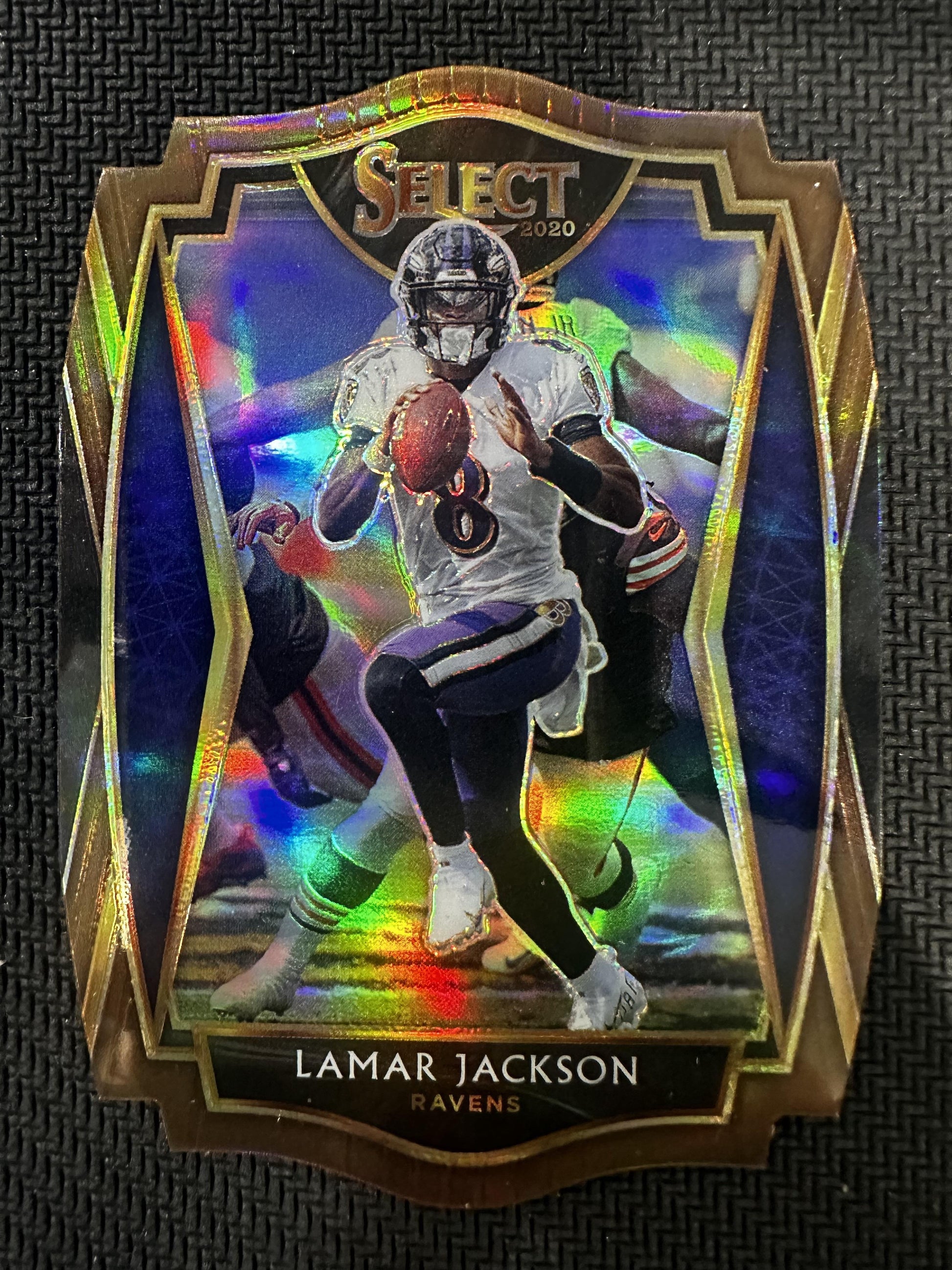 2020 Panini Select #102 Lamar Jackson Copper Prizm Die Cut #/355