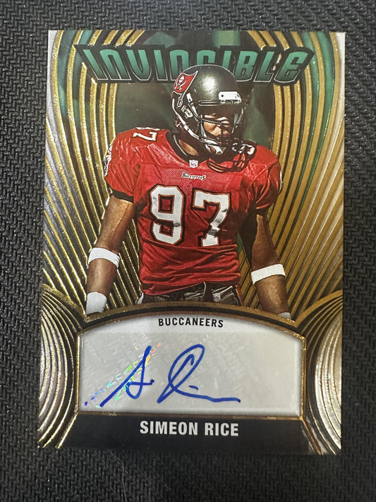 2022 Panini Chronicles #INV-SIR Simeon Rice Invincible Autographs