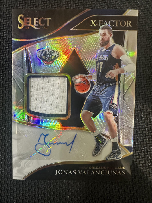 2021-22 Panini Select #XF-JVC Jonas Valanciunas X-Factor Mem Signatures /149